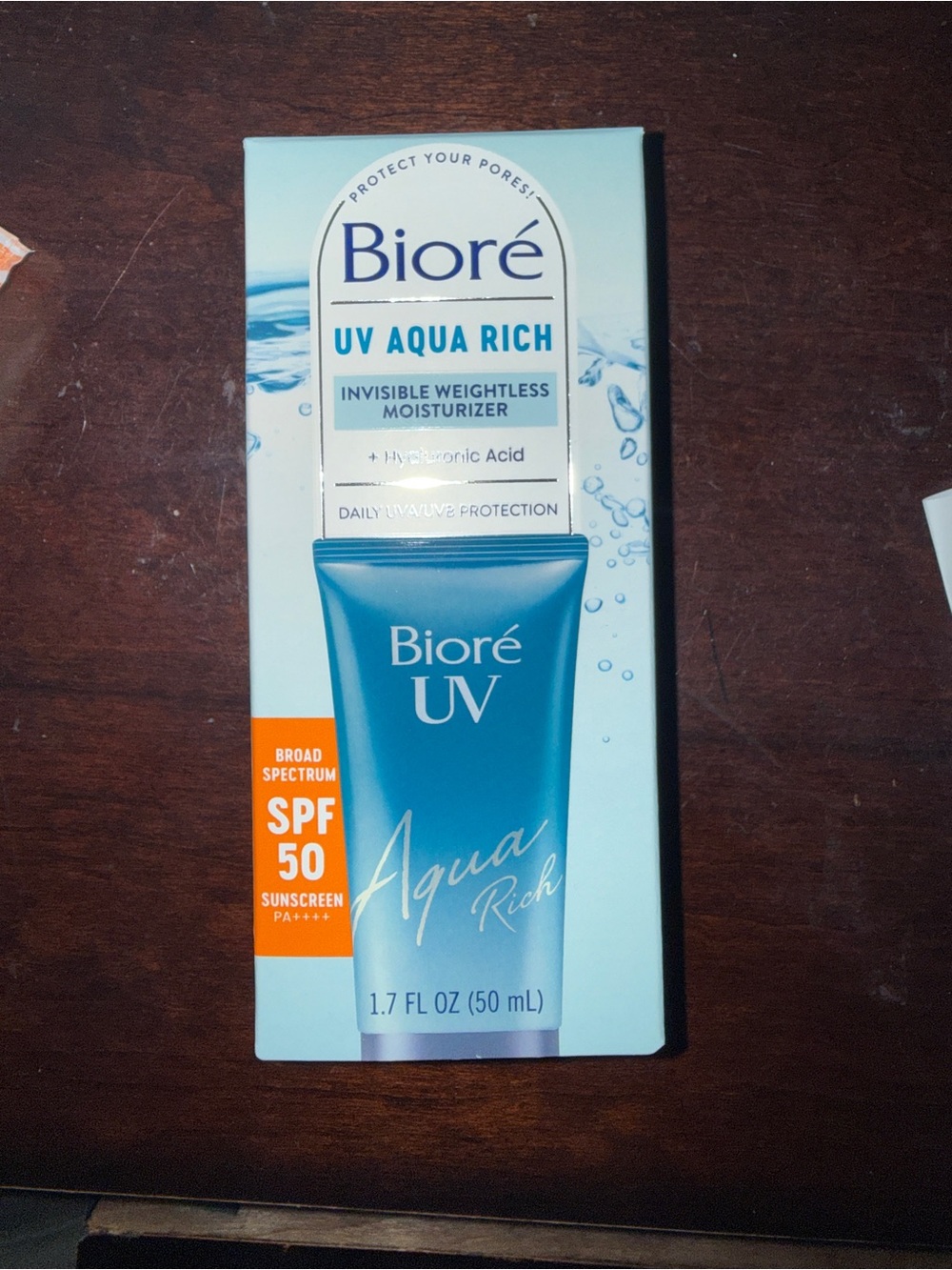 UV Aqua Rich SPF 50 Hydrating Sunscreen Moisturizer - Blue